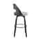 Armen Living Julius 26" Gray Faux Leather and Black Wood Bar Stool LCJUBABLGR26 - alternate 5